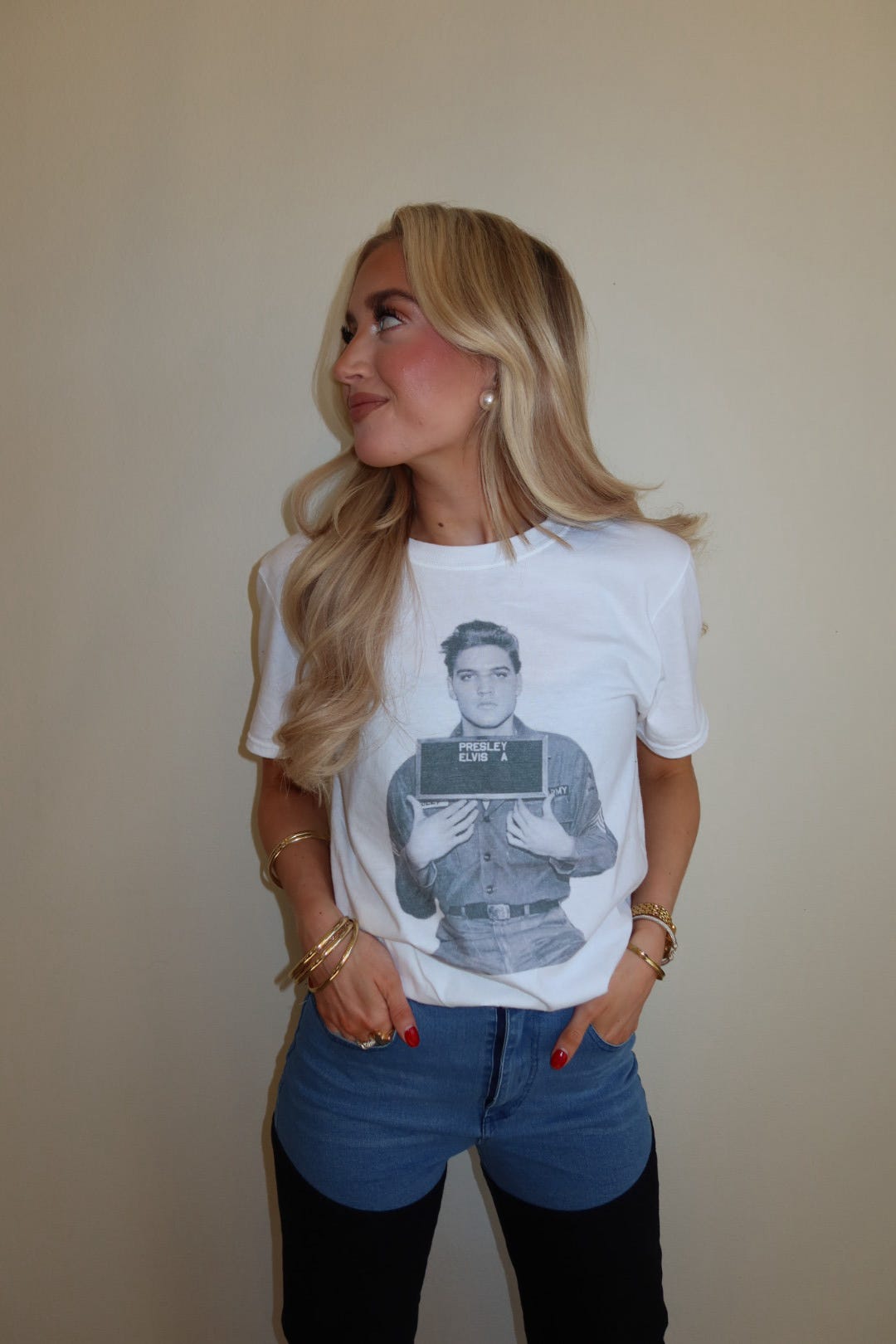 Faded Elvis Army Tee