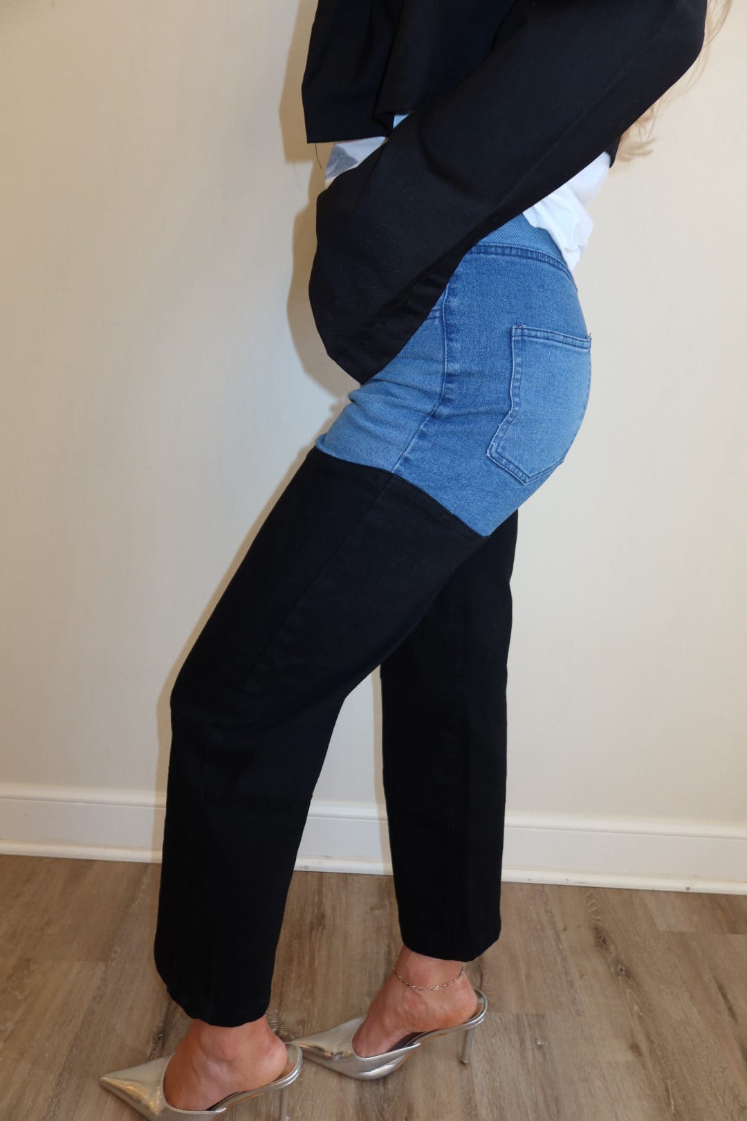 Tara Two Tone High Rise Jeans