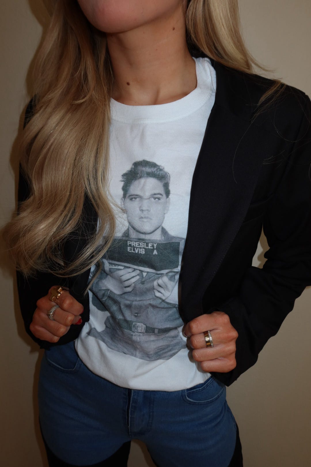 Faded Elvis Army Tee