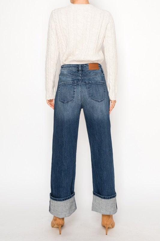 Devyn Dark Wash Wide Leg Jeans