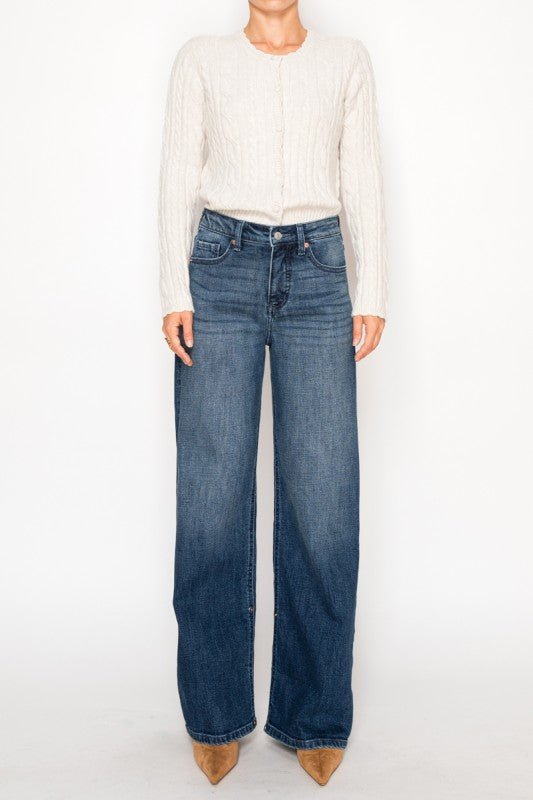 Devyn Dark Wash Wide Leg Jeans