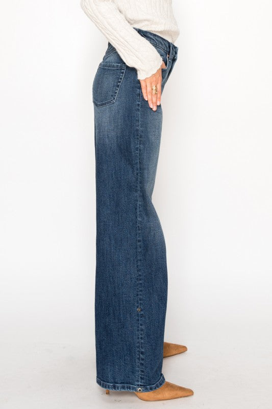 Devyn Dark Wash Wide Leg Jeans