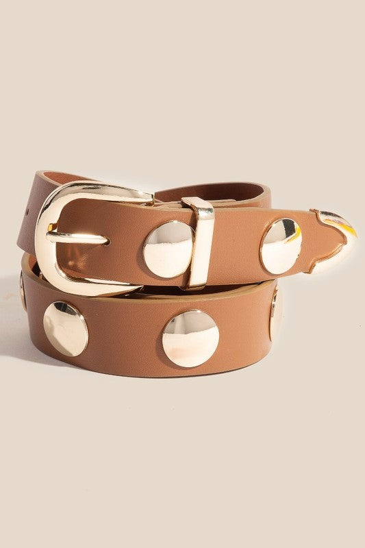 Stacy Studded Vegan Leather Belt|3 Colors