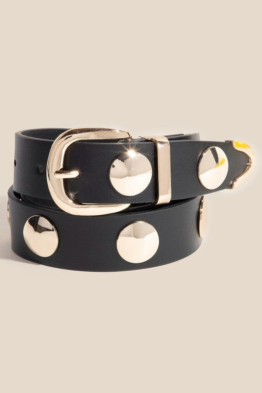 Stacy Studded Vegan Leather Belt|3 Colors