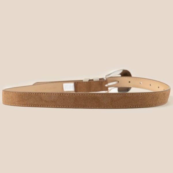 Bliss Brown + Silver Statement Buckle Belt
